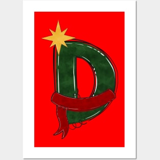 Letter D - Christmas Letter Posters and Art